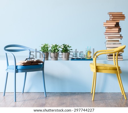 blue wall interior style