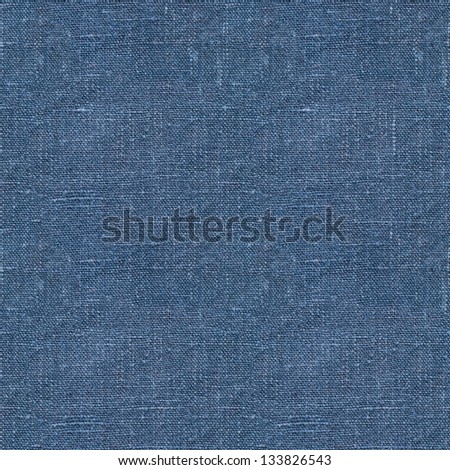 big Blue linen seamless texture in close-up  (texture pattern for continuous replicate)