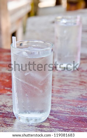 Glass with cold water, Thailand.