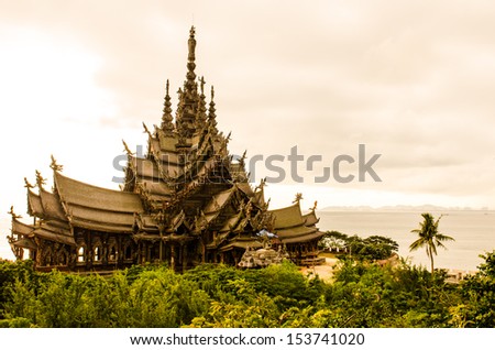 The Sanctuary of Truth (Wood Carving Castle), Thailand.