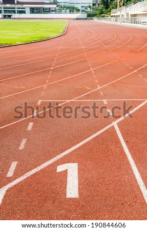 Start point of running track, Thailand
