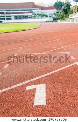 Start point of running track, Thailand