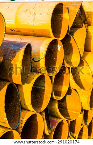 Steel pile background, Thailand