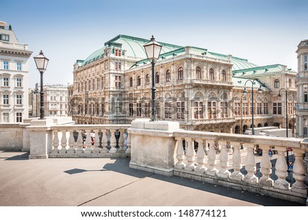 Beautiful View Of Wiener Staatsoper (Vienna State Opera) In Vienna, Austria