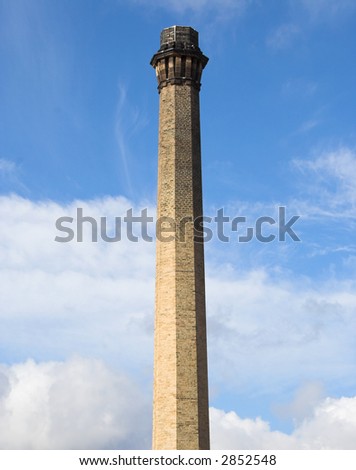 Brick chimney built during the industrial revolution in England