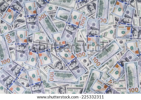 Background of new styled and old styled hundred dollar bills