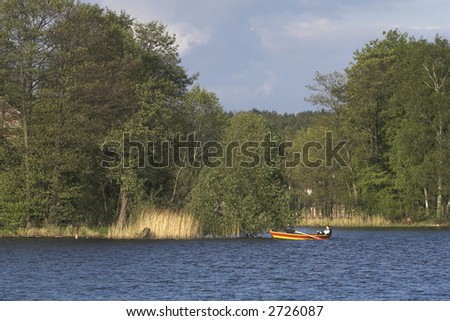 Boat in the lake. Picture taken in Trakai / Lithuania