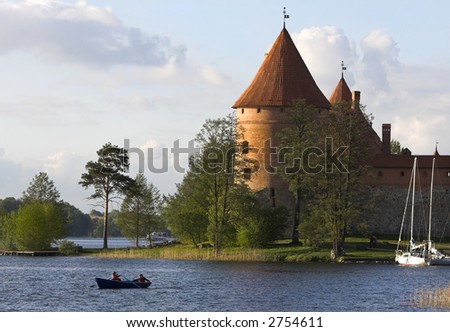 Castle by the lake. Picture taken in Trakai / Lithuania