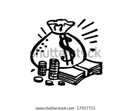 money bags clip art. stock vector : Bag Of Money