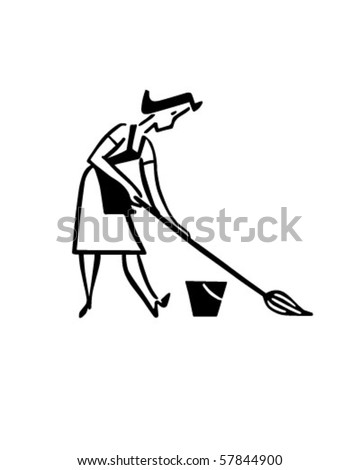 clipart mopping