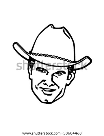 Free Clip Art Cowboy. Retro Cowboy - Clip Art