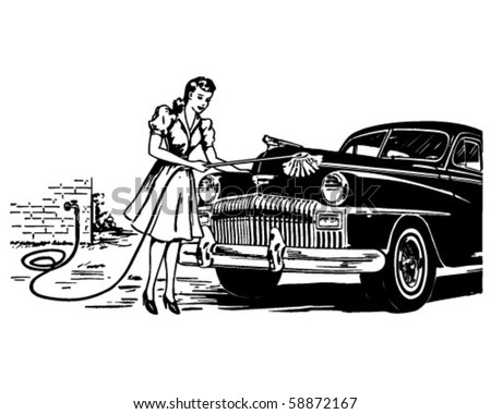 clipart car wash. stock vector : Hand Car Wash
