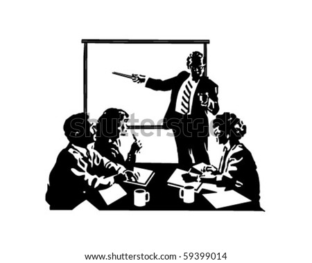 meeting clip art. Meeting - Retro Clip Art