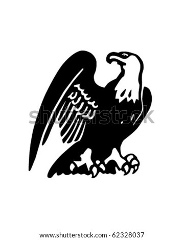 Proud Eagle - Retro Clipart Illustration - 62328037 : Shutterstock