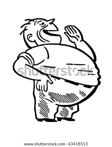 cartoon fat guy dancing. stock vector : Fat Man