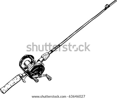 clipart fishing pole. stock vector : Fishing Rod 2