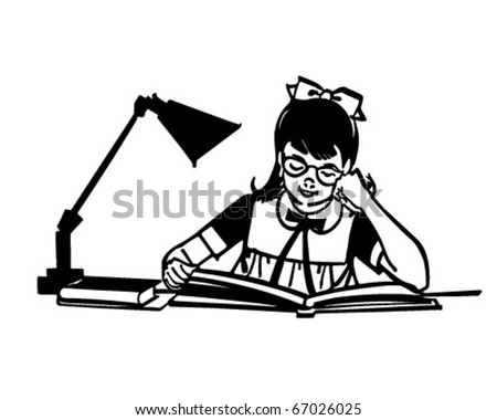 Clipart Children Studying