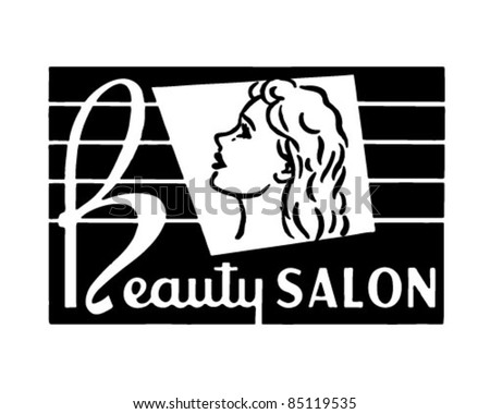 Logo Design  Beauty Salon on Beauty Salon 4   Retro Ad Art Banner Stock Vector 85119535