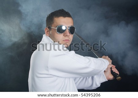Young man with sword