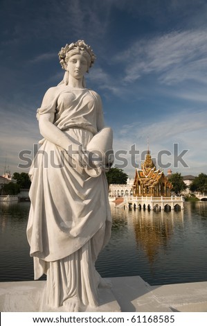 statue roman at Bang Pa-in Palace Thailand