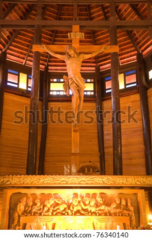 Wooden Church At Yasothon Province Thailand Stock Photo 76340140 ... Wooden Church At Yasothon Province Thailand Stock Photo 76340140 ...