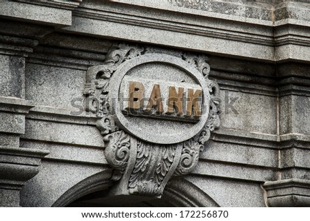 Old Bank. The word \