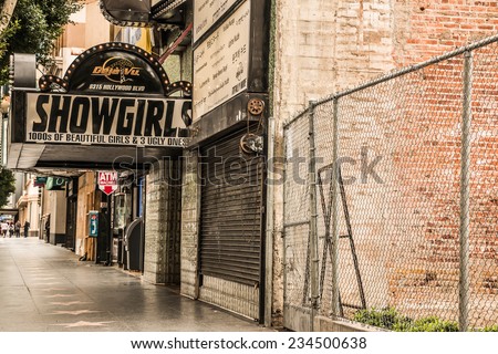 Hollywood Nov 11 2014 Showgirls An Adult Strip Club Located On Hollywood Blvd In Downtown Hollywood Los Angeles California Stock Images Page Everypixel