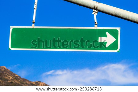 Blank Street Sign. A blank street sign without anything printed on it.