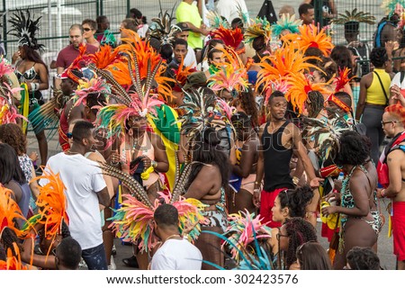 TORONTO - AUGUST 1, 2015: Caribana, now known as The Scotiabank Toronto Caribbean Carnival, a celebration of Caribbean culture and traditions held annually in the city of Toronto, Ontario, Canada