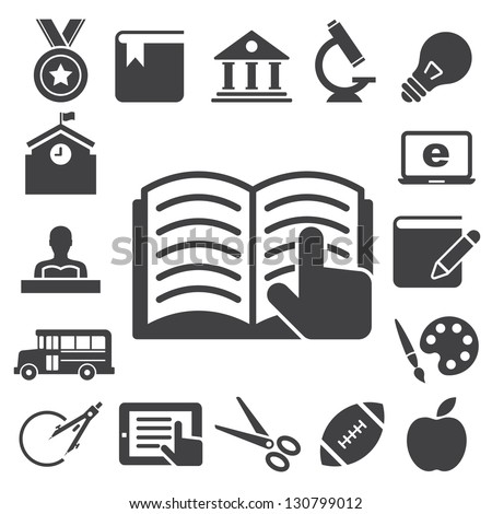 Education icons set Illustration eps 10 Education icons set Illustration eps 10