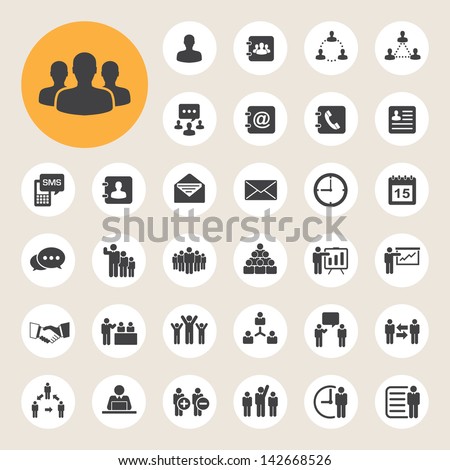 Business Icons Set. Illustration Eps 10