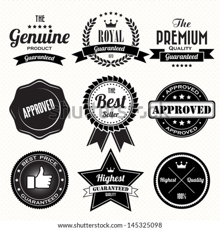 Set of retro vintage badges and labels.eps10 Set of retro vintage badges and labels.eps10