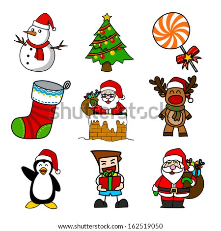 Christmas Cartoon .Vector ,Illustration Eps10 - 162519050 : Shutterstock