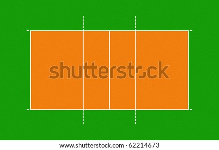 stock photo : illustration of volleyball court.