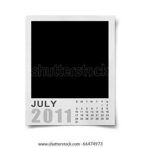 blank july calendar 2011. stock photo : Calendar 2011 on