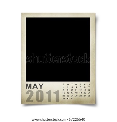blank calendar may 2011. stock photo : Calendar 2011 on