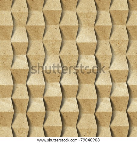 Grunge recycled folded paper craft background