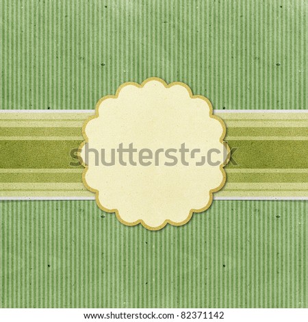 grunge vintage banner recycled paper craft stick on paper background