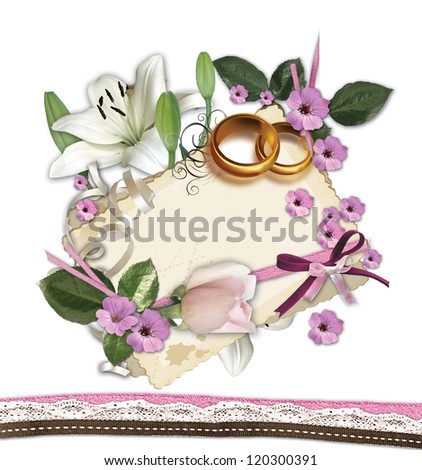 wedding\'s  floral banner