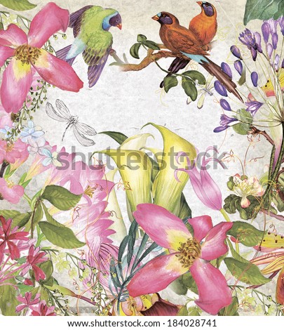floral vintage background floral vintage background