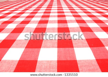 Red picnic table cloth