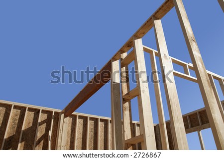 House framing with copy space