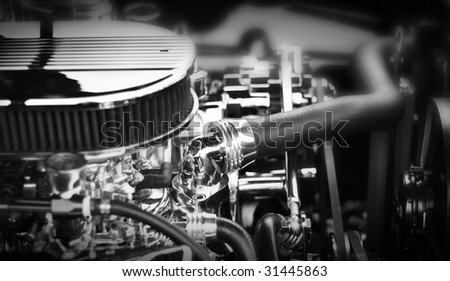 Muscle car engine block