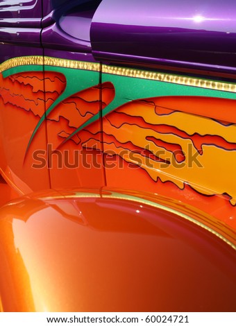 Unique purple and orange automotive background