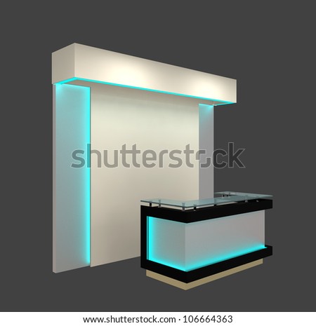 reception counter with stand