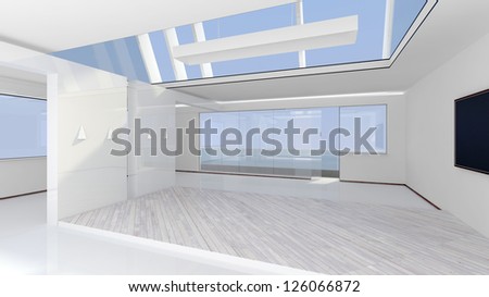 abstract white interior