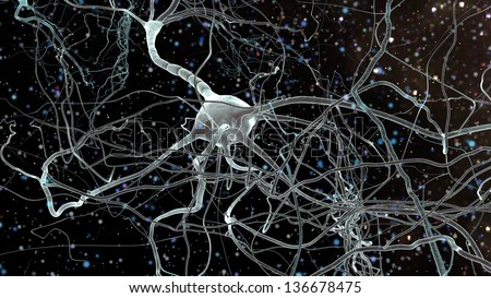 Neuron cells network, concept of neurons and nervous system