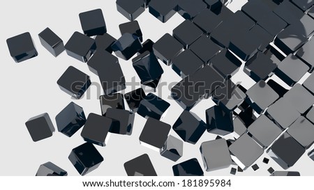 abstract background made of many black boxes with rounded corners