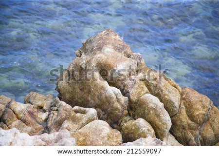 huge sea stones with rich texture high resolution natural background