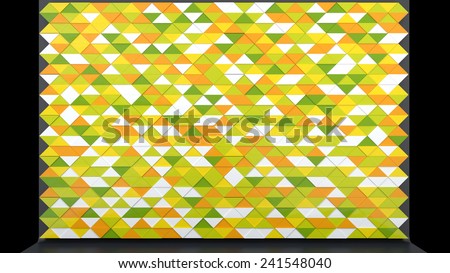 abstract digital background with colorful plastic triangular tiles